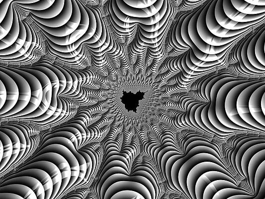 Wall Art - Digital Art - Black and white digital mandelbrot fractal art by Matthias Hauser