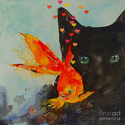 Canvas Painting Art Set of 2 for Kids - Set A - Cat & Fishes