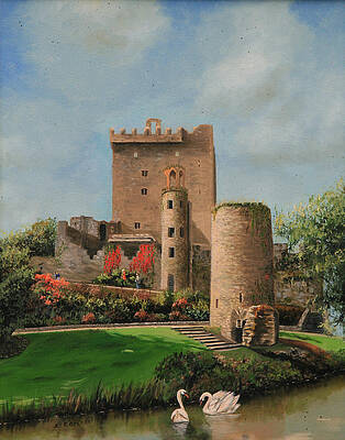 Lichtenstein Castle Painting by Cecilia Brendel