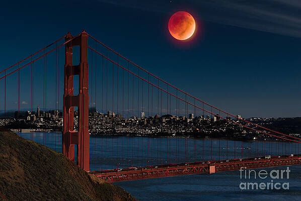 Blood Moon Over Golden Gate Bridge by Dan Hartford Blood Moon Over Golden Gate Bridge by Dan Hartford