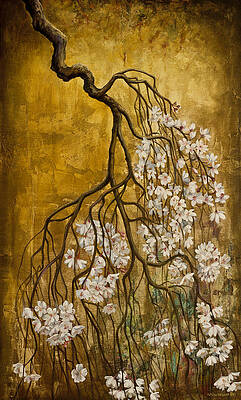 Wall Art - Painting - Blooming sakura by Vrindavan Das