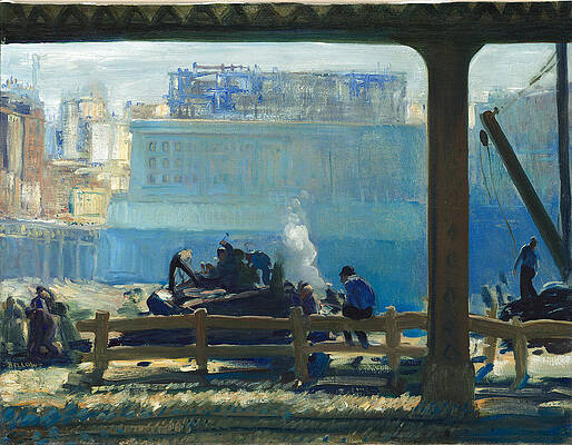 Blue Morning Print by George Bellows