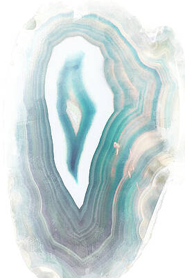 Wall Art - Photograph - Blue Watercolor Agate by Sundance B