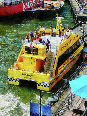 Wall Art - Photograph - Boat - Water Taxi at South Street Seaport by Susan Savad