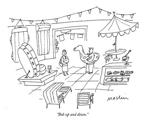 Wall Art - Drawing - Bob Up And Down by Michael Maslin