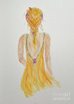 Bohemian Girl In Watercolor by Anne Clark Bohemian Girl In Watercolor by Anne Clark