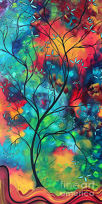 Abstract Art Landscape Tree Bold Colorful Painting A SECRET PLACE by MADART  Painting by Megan Aroon - Pixels