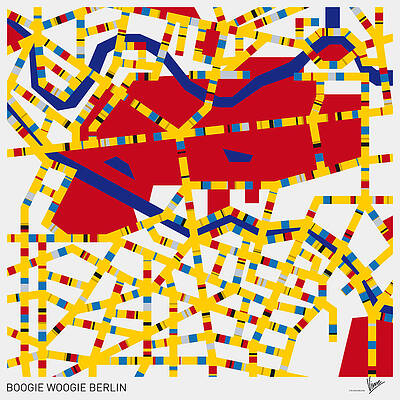 Wall Art - Digital Art - Boogie Woogie Berlin by Chungkong Art