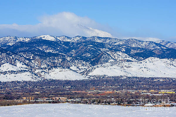 Wall Art - Photograph - Boulder and Longs Peak by Steven Krull