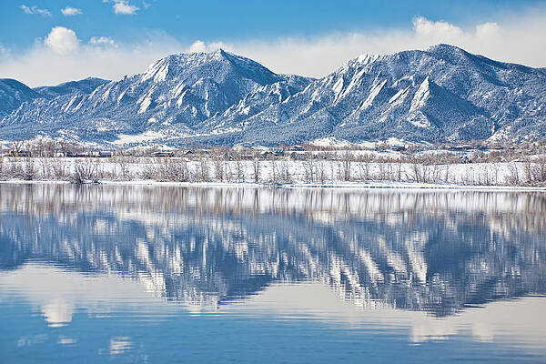 Wall Art - Photograph - Boulder Reservoir Flatirons Reflections Boulder Colorado by James BO Insogna