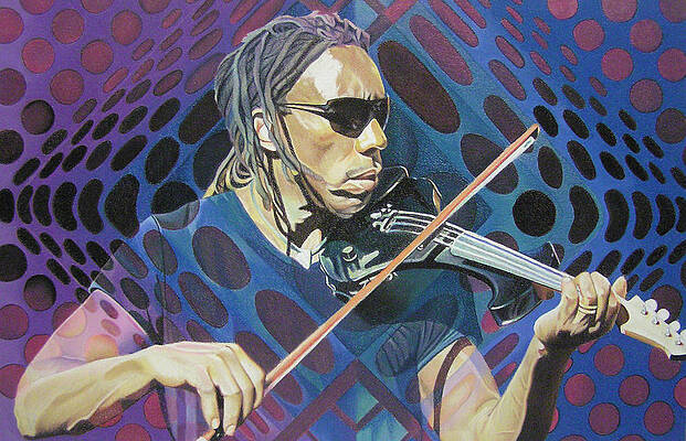 Wall Art - Drawing - Boyd Tinsley-Op Art Series by Joshua Morton