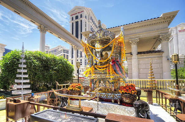 Wall Art - Photograph - Brahma Shrine at Caesars by Yhun Suarez