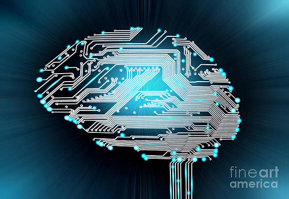 Wall Art - Photograph - Brain Made Of Pcb by Mike Agliolo
