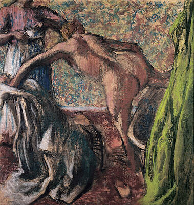 Breakfast After The Bath.The Bath Print by Edgar Degas