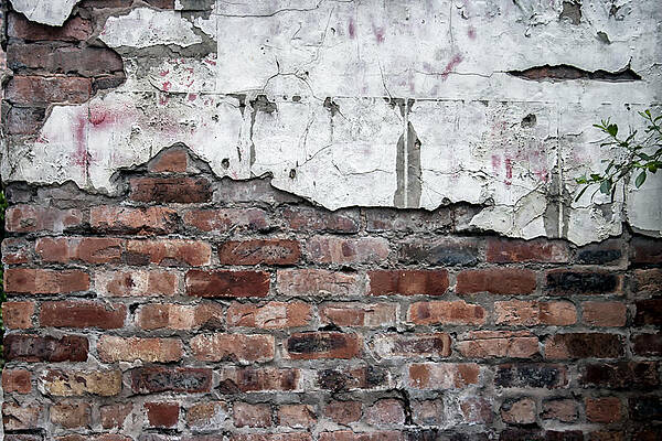 Worn Brick Wall Photograph