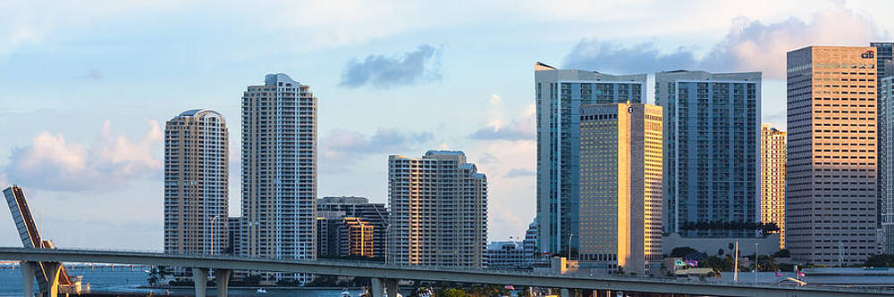 Wall Art - Photograph - Brickell Key and Miami Skyline by Ed Gleichman