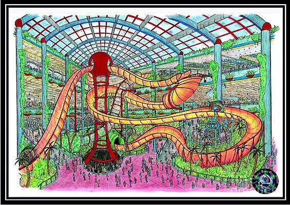 Wall Art - Drawing - Bubble Casino by Radical Bubble Studios