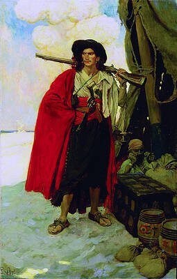 Buccaneer of the Caribbean Print by Howard Pyle