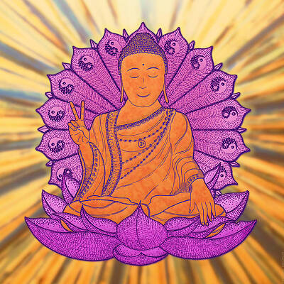 Wall Art - Digital Art - Buddha Illuminated  by Peter Barreda