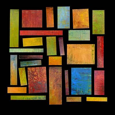Wall Art - Painting - Building Blocks Three by Michelle Calkins