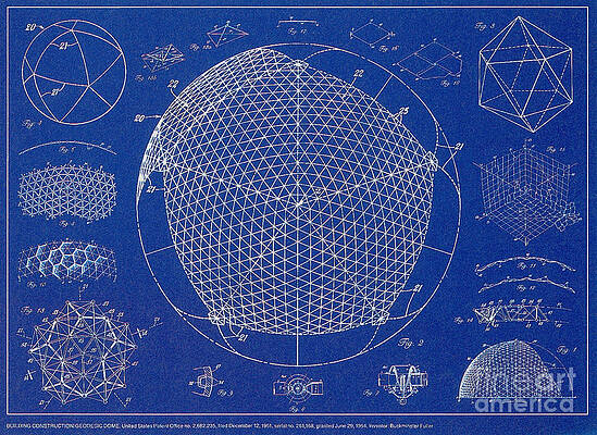 Wall Art - Photograph - Building Construction Geodesic Dome 1951 by Science Source