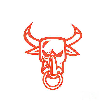Cartoon Bull Face Nose Ring Stock Vector (Royalty Free) 1045131106 |  Shutterstock
