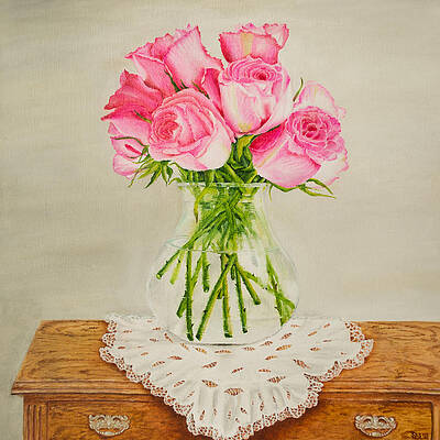 Bunch of Pink Roses by Subhadra Sarkar