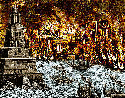 Wall Art - Photograph - Burning Of The Royal Library by Science Source