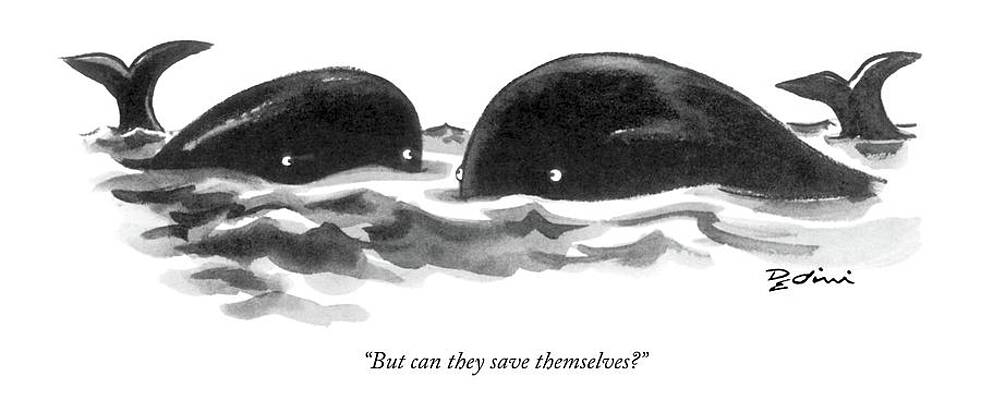 Wall Art - Drawing - But Can They Save Themselves? by Eldon Dedini