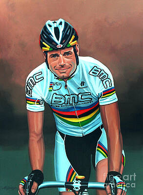 Wall Art - Painting - Cadel Evans by Paul Meijering