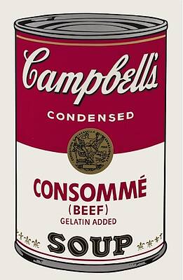 Campbells Soup I Consomme Beef FS II52 by Andy Warhol