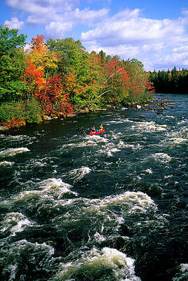 Wall Art - Photograph - Canoeists On The Androscoggin River by Stephen Gorman