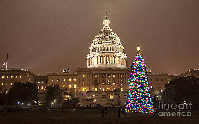 Wall Art - Photograph - Capitol Christmas by Terry Rowe
