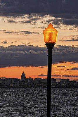 Wall Art - Photograph - Capitol - Madison and Lamp by Steven Ralser