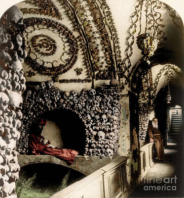 Wall Art - Photograph - Capuchin Catacombs 1897 by Science Source