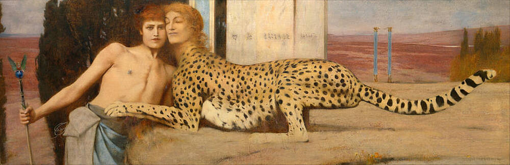 Caresses Print by Fernand Khnopff