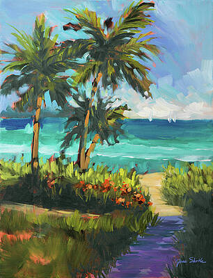 Tall Palm Tree 5x7 Canvas Print / Canvas Art by John Clark - Fine Art  America