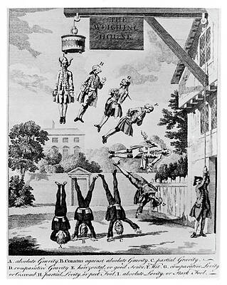 Wall Art - Photograph - Caricature Of Newton's Laws Of Gravity. by Science Photo Library