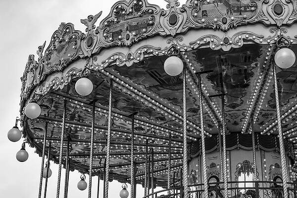 Wall Art - Photograph - Carnival Ride in Mono by Georgia Clare