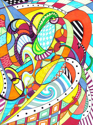 Wall Art - Drawing - Carnival  by Shawna Rowe