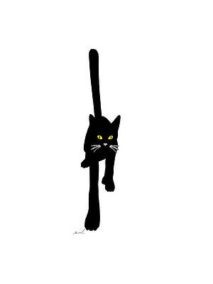 Wall Art - Digital Art - Cat Stepping Forward by The Art of Marsha Charlebois