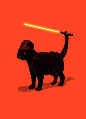  Digital Art - Cat Vader by Nicebleed  
