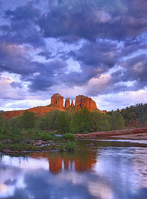 Wall Art - Photograph - Cathedral Rock And Oak Creek At Red by Tim Fitzharris