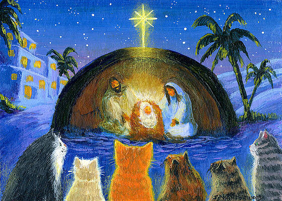 Cats at the Nativity by Jacquelin L Vanderwood Westerman Cats at the Nativity by Jacquelin L Vanderwood Westerman