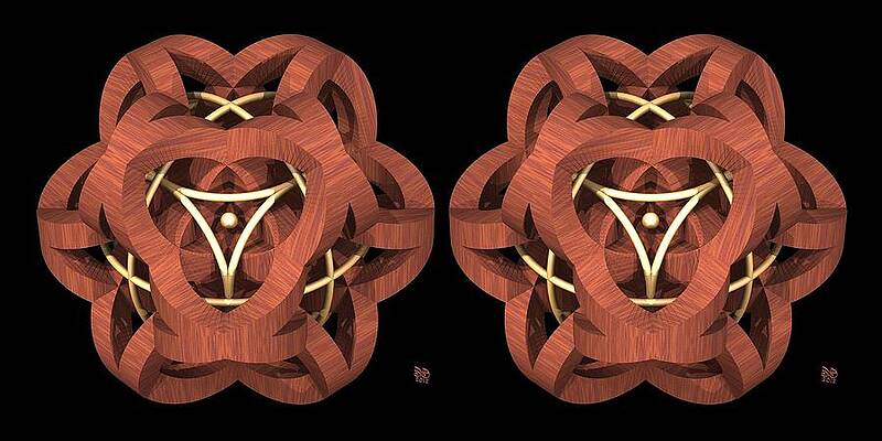 Celtic Knot Cube - Stereogram by David Voutsinas