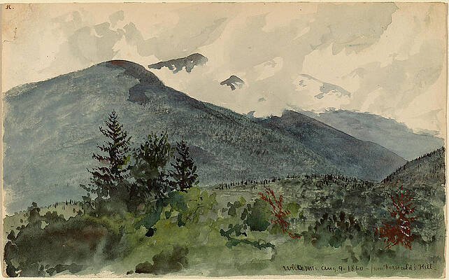 Wall Art - Drawing - Charles De Wolf Brownell, White Mountains From Fernalds Hill by Quint Lox