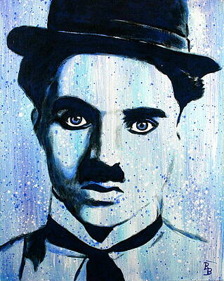  Painting - Charlie Chaplin Little Tramp Portrait by Bob Baker