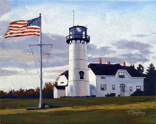 Wall Art - Painting - Chatham Lighthouse Cape Cod Massachusetts by Christine Hopkins