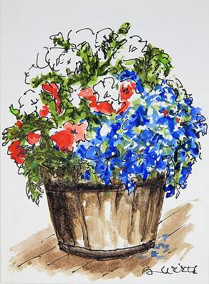 Wall Art - Painting - Cheer-filled Barrel by Barbara Wirth