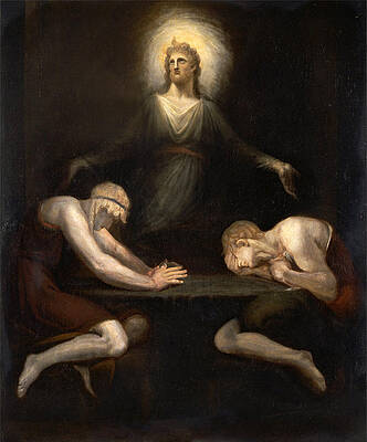 Christ Disappearing at Emmaus Print by Henry Fuseli